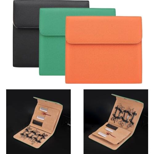 Compact PU leather Barber Scissors Bag Hair Styling Personal Storage Supplies Organizer for Salon Use Hair Stylist Comb Hairpin