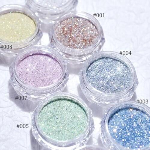 8 Colors Crystal Diamond Glitter Shiny Resin Pigments Colorful Glitter Diamond Powder DIY Nail Art Decoration Jewelry Making