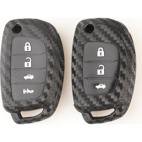 Kutery 3/4 Buttons Silicone Car Remote Key Case Cover For Hyundai Creta I10 I20 Tucson Elantra Santa Fe Tucson