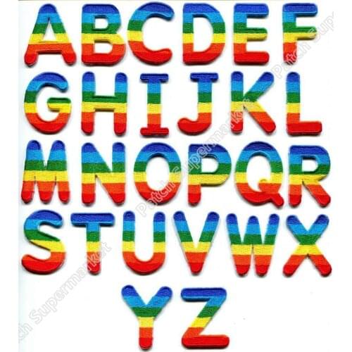 Gay Lesbian Pride English alphabet letters rainbow flag LGBT applique iron on patch Embroidered Badge DIY Garment Accessories