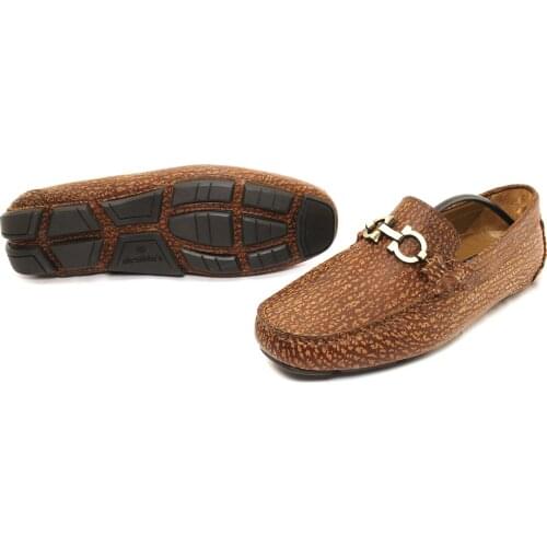 Handmade Loafers with Tobacco Stone Patterned Calf Leather, Comfort Casual Shoes for Daily Street Style Fashion, Spring 2021