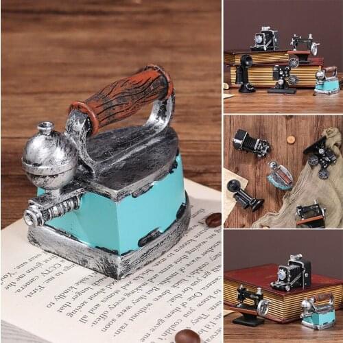 Resin Small Ornaments Retro Nostalgic Camera Phonograph Mini Home Living Room Wine Cabinet Decoration Photo Furnishings Decor Re