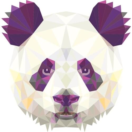 Polygonal Triangle Design Panda Sticker Plane Extreme