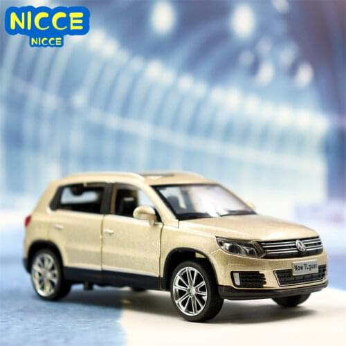Diecast 1:32 Volkswagen Tiguan Zinc Alloy Car Model Sound And Light Pull Back For Children Toys Car Diecast Toy Vehicl Hot Sales