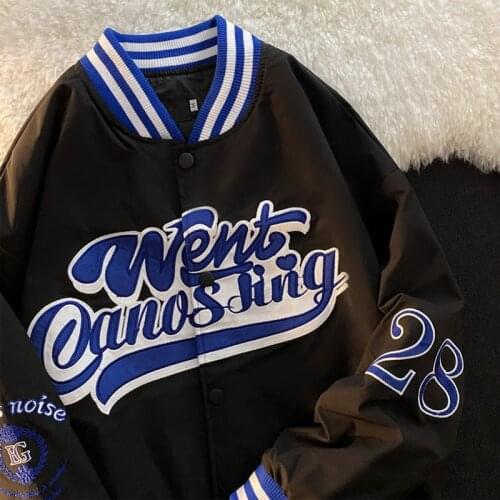 Spring&Autumn Embroid Letter Mens Baseball Jacket Unisex Womens Boyfriend Style Bomber Coat Varsity Couple Streetwear Coat