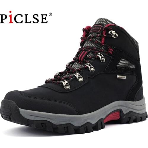 Plus Size 47 Autumn Winter Men Ankle Boots Anti-Skidding Trekking Shoes Outdoor Hiking Boots Walking Footwear Men Botas Hombre
