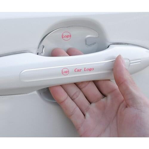 Custom Logo Car Door Sticker Scratches Resistant Cover Auto Handle Protection Film Exterior Accessory Car Decor Car Stickers