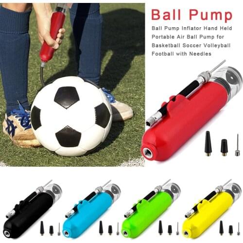 Ball Pump Inflator Hand Held Portable Air Ball Pump For Basketball Soccer Volleyball Football With 4 PCS Air Needle