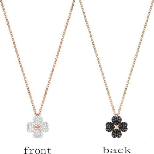 2019 New Classic Double-sided Rose Necklace Petal Chain Women Luxury Jewelry Gift