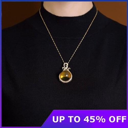 Natural Blue Amber Pendant Necklace For Women S925 Silver Dominican Ambers Sweater Necklaces Fine Jewelry Luxurious Trendy Gifts