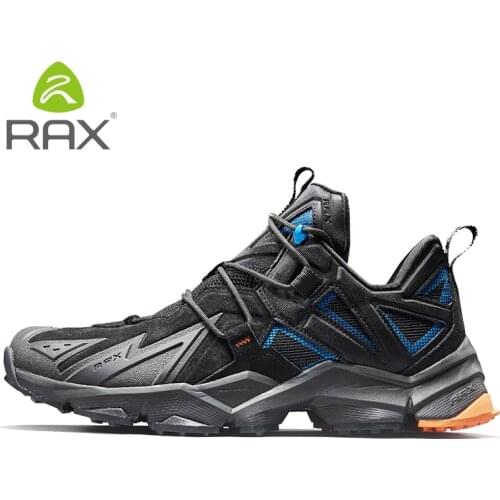 RAX Men Running Shoes Water Repellent Walking Sneakers Outdoor Sports Shoes Leather Running Sneaker Warm Winter Jogging Shoes