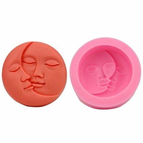 9x3CM Candy Chocolate Cake Mould Moon Sun Soap Mold Flexible Silicone Mold Cake Tools Bakeware
