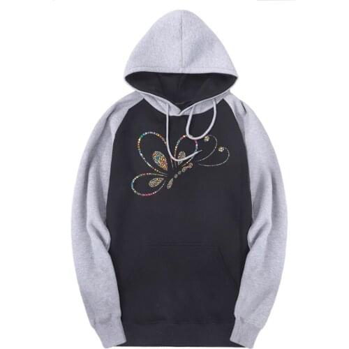 Nice Butterfly Sweatshirts Man Raglan Hooded Casual 2020 Tracksuits Autumn Streetwear Hoodies Male Outdoor Punk Supoleron Hombre