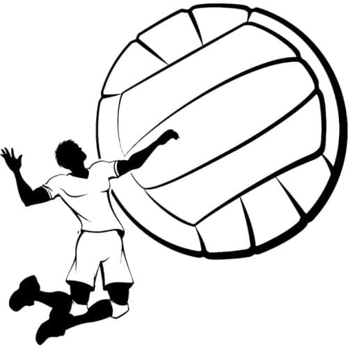 Sports Wall Vinyl Sticker Decal Volleyball Game Sport Ball Player Leap Feed Gym Decoration Home Decor For Boys Room L040
