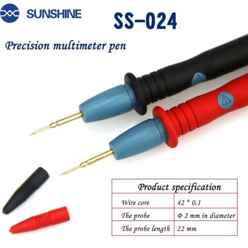SUNSHINE SS-024 Precision Multimeter Pen, Safety Grade 1000V 20A High Precision Super-pointed Pen, Super-pointed Multimeter