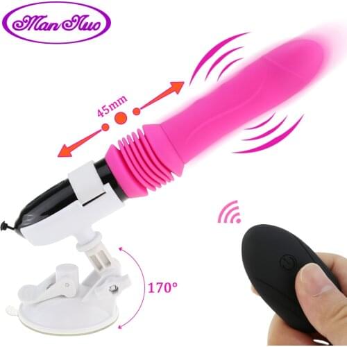 Telescopic Dildo Vibrator Automatic Up Down Massager G-spot Thrusting Retractable Pussy Vibrate Large Size Sex Toys for Women