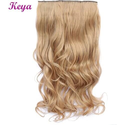Wavy Clip in Hair Extensions 24 inch Natural Halo Hair Extensions 4 Clips in One Piece 190g Synthetic Hair Extensions