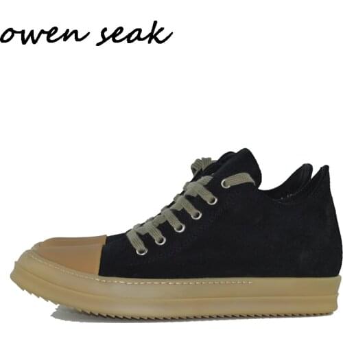 Owen Seak Women Loafers Shoes Luxury Trainers Genuine Leather Casual Lace Up Autumn Women Flats Black Sneaker Big Size Shoes