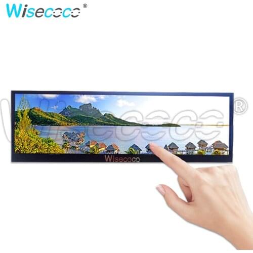 Wisecoco 12.6 Inch Long Strip Screen 1920x515 LCD With Case NV126B5M-N41 IPS Display for Laptop Notebook Smart home