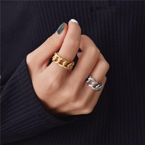 Gold Silver Color Twisted Croissants Rings Threads Geometric Rings for Women Minimalist Chunky Rings Vintage Jewelry
