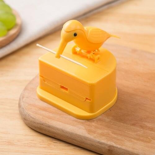 Cute Hummingbird Toothpick Dispenser Gag Gift Cleaning Teeth High Quality Material Automatic Bird Toothpick Box Hot New