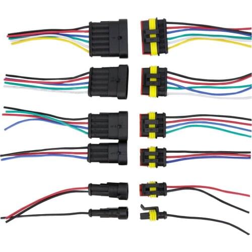 10CM AMP 1.5 series 1/2/3/4/5/6P line connector harness male and female plug automotive waterproof connector harness assembly