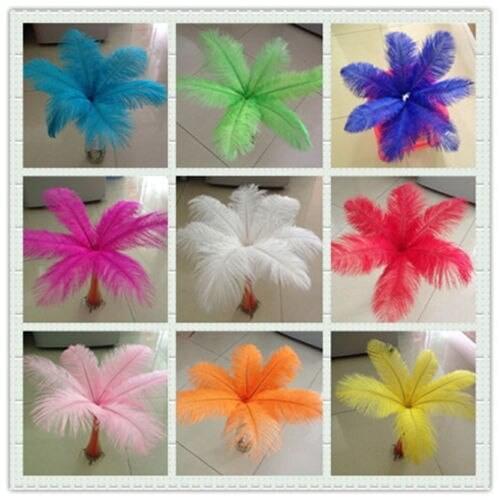 10Pcs 35-40 CM beautiful cheap colored ostrich feathers diy jewelry accessories wedding decorations plume Feather ostrich Crafts