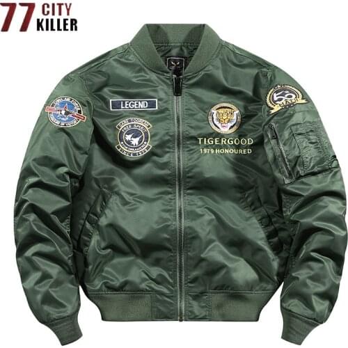77City Killer Tactical Bomber Jacket Men Military Pilot Jackets Male Tiger Embroidery Baseball Mens Coats Casaco Masculino M-4XL