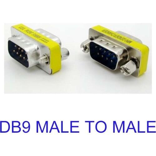 9 Pin RS-232 DB9 Male to Male Serial Cable Gender Changer Coupler Adapter NEW NEW