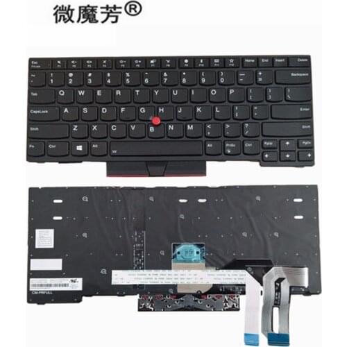 Backlit English keyboard for Lenovo Thinkpad E480 E485 L480 L380 T490 E490 E495 L490 T495 yoga L390 T480S P43S 01YP360 US