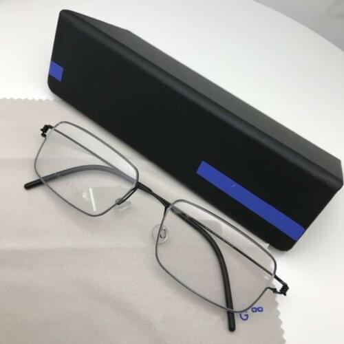 Lightweight Titanium Eyewear No Screw Rectangle Glasses Frame Men Women Optical Prescription Eyeglasses oculos de grau