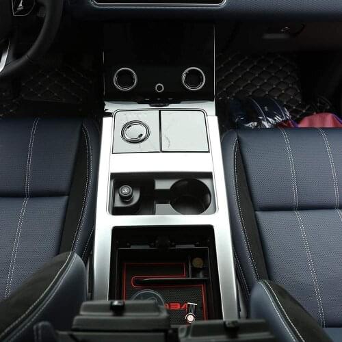 ABS Plastic Center Console Decoration Strips Trim Car Accessories For Land Rover Range Rover RR Velar 2017 2018