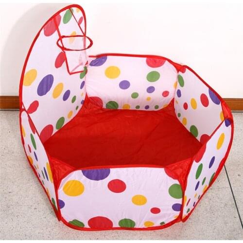 Kids Ocean Ball Pit Pool Game Play Tent Folding Playpen Tent House Playing Pool with Ball Hoop Children Outdoor Fun Sports Toys