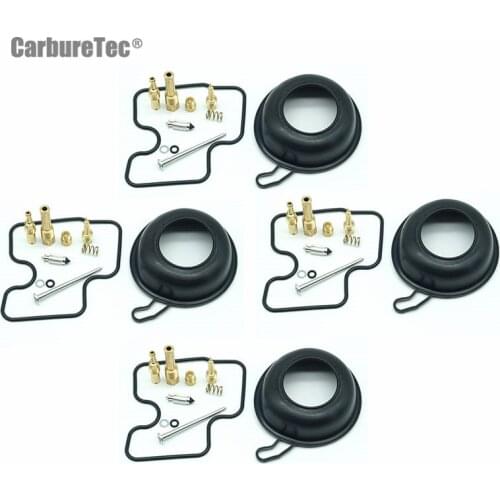 For Honda MC22 CBR250RR CBR250 CBR 250 RR 1990-1999 Carburetor Repair Kit Vacuum Diaphragms Float Needle Main Pilot Jets 4 Sets