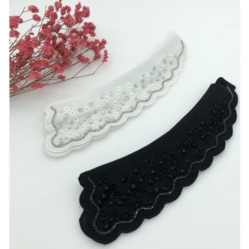 Elegant Womens Fake Collar Ornamental Faux Collar Peter Pan Style Female Shirt Collar Sweater Dress Collar Necklace