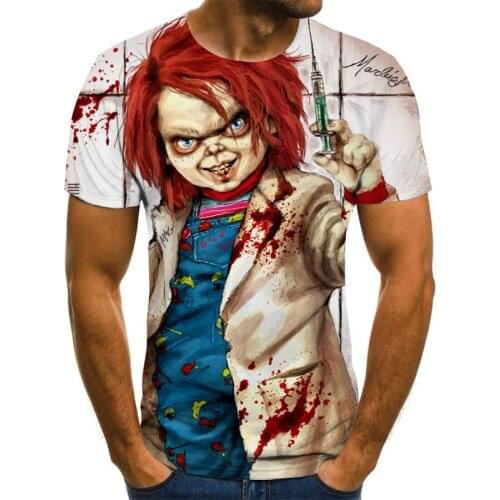 Summer Horror Clown 3DT Shirt Funny hip-hop t-shirt New fashion men and womens casual t shirts Funny picture oversized tops