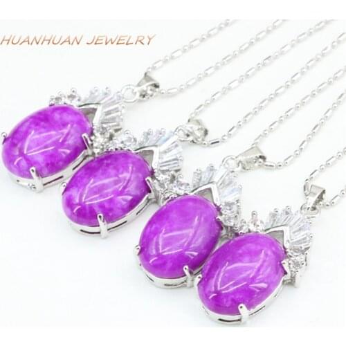 Statement Women Chain Necklace Drop Pendant Natural Jades 15x30mm Stone Pendants For Female Stainles Steel Crystal Jewelry B3339