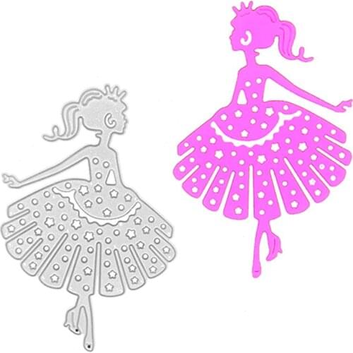 Julyarts Girl In Dancing Metal Dies Die Cuts For Card Making For Handmade Paper Card Making Scrapbooking