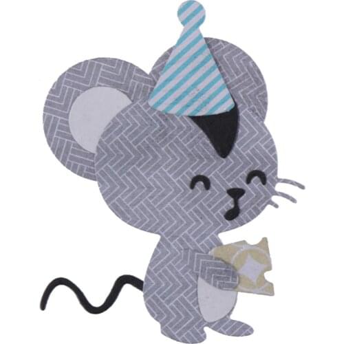 Male Mouse Wearing A Hat Metal Cutting Dies For DIY Scrapbooking Photo Album Paper Cards Decorative Crafts Embossing Die Cuts