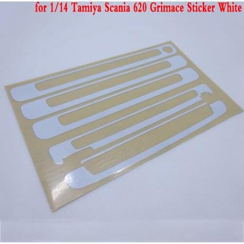 Grimace Sticker White for 1/14 Tamiya RC Truck Car SCANIA R730 R470 R620 Diy Parts