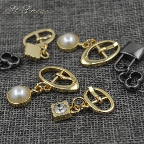 New arrived 10pcs/lot high quality fashion gold small oval alloy shoes decoration Buckles crafts DIY Accessories Sewing