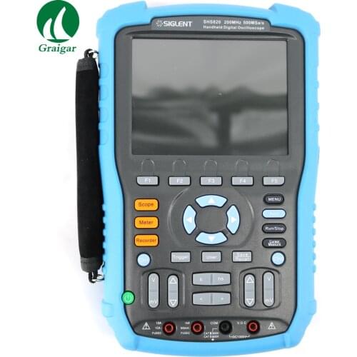 New Siglent SHS820 Handheld Digital Oscilloscope 2-Channel 200MHz 500MS/s 32k Memory Depth 2Mpts