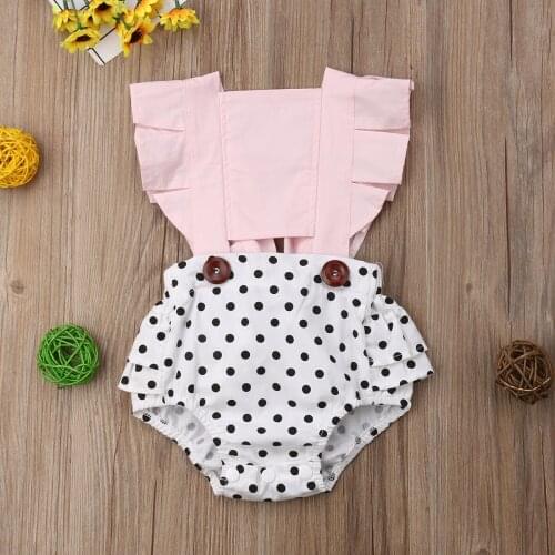 Newborn Infant Baby Girl Clothes Lace Splice Romper Backless Jumpsuit Outfit Sunsuit Baby Clothing