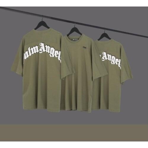 Palm Angels 22SS Letter logo Unisex Men/Women Lovers Style Fashion Cotton Short sleeve Round neck T-shirt high quality