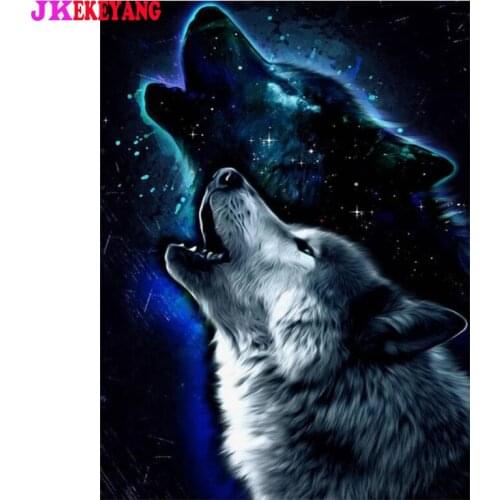 Full Square Round Diamond Embroidery DIY Diamond Painting Wolf king Cross Stitch kit mosaic Y4621