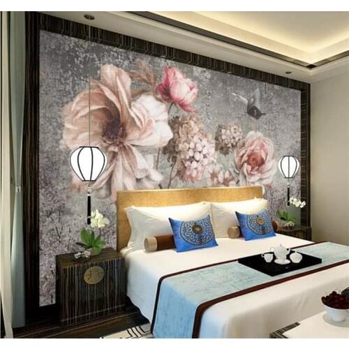 Custom 3d mural wallpaper european rose vintage floral fresco for living room bedroom dining room backdrop home decor wallpaper