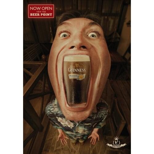 Retro Beer Bar Poster Funny Man Posters Kraft Paper Art posters Cafe Club Bar Party Decor Toilet Room Decor Wall Stickers