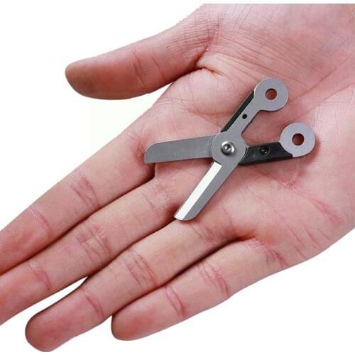 Steel Edc Scissors Outdoor Anti-lost Design Mini Practical Portable Gadget Scissors Keychain Pendant R6Z2