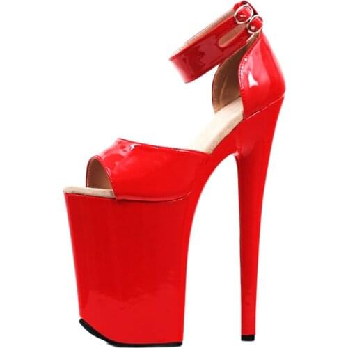 23CM Super High Heel Sandals Platform Ankle Straps Spike Heels Cosplay Sexy Fetish Exotric Shoes