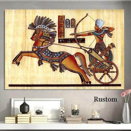 Decoration for Home Retro Decor Poster Vintage Ancient Egyptian Canvas Painting On The Wall Picture for Home Design Frameless